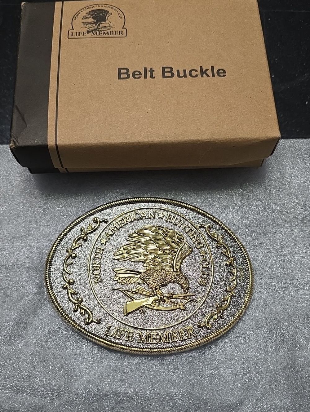 Gold And Silver Eagle Belt Buckle